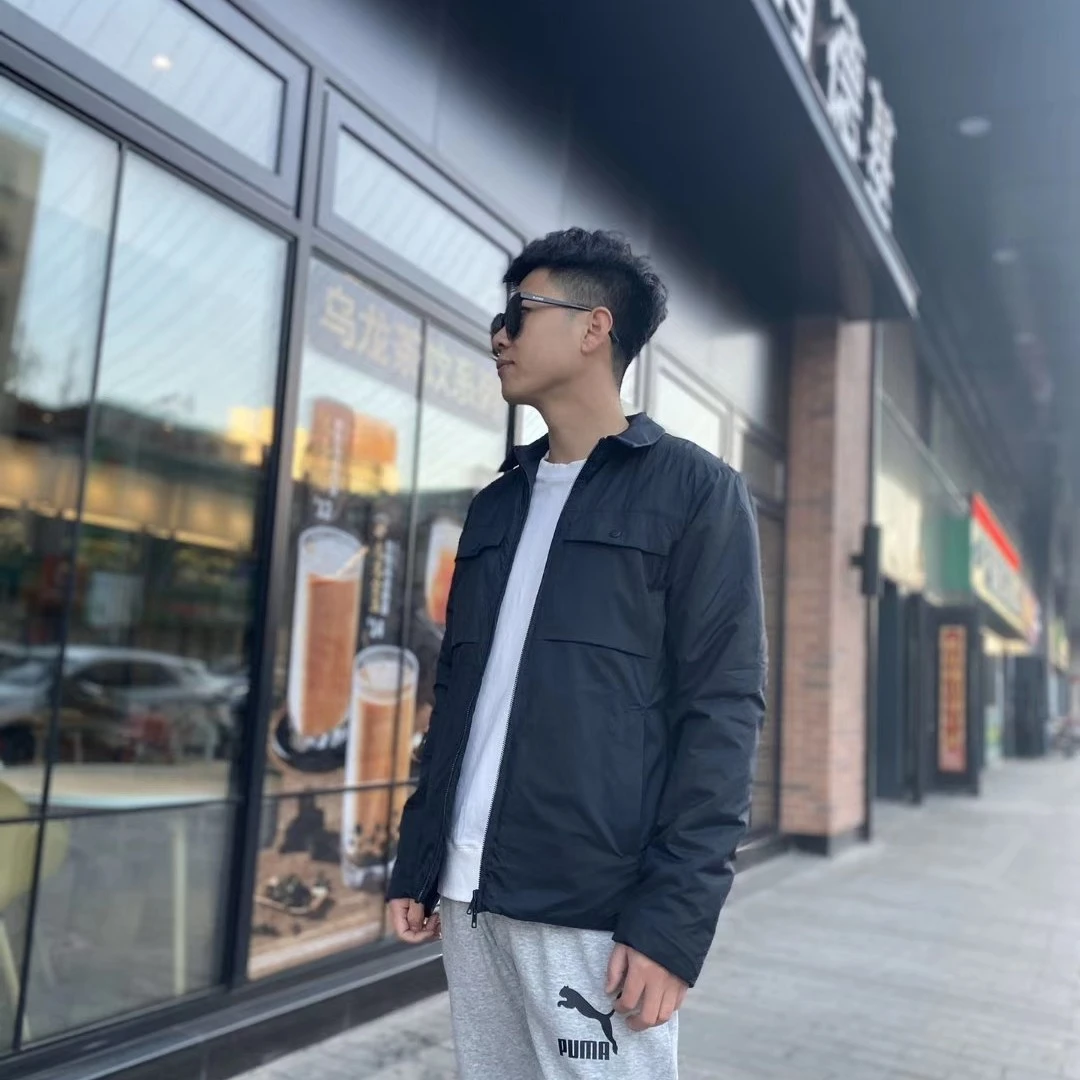 櫟丝御锦柞蚕丝男士秋冬休闲男外套户外百搭简约男款夹克 9619040