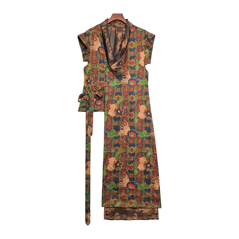 锦娘香云纱高定不规则长马夹-P