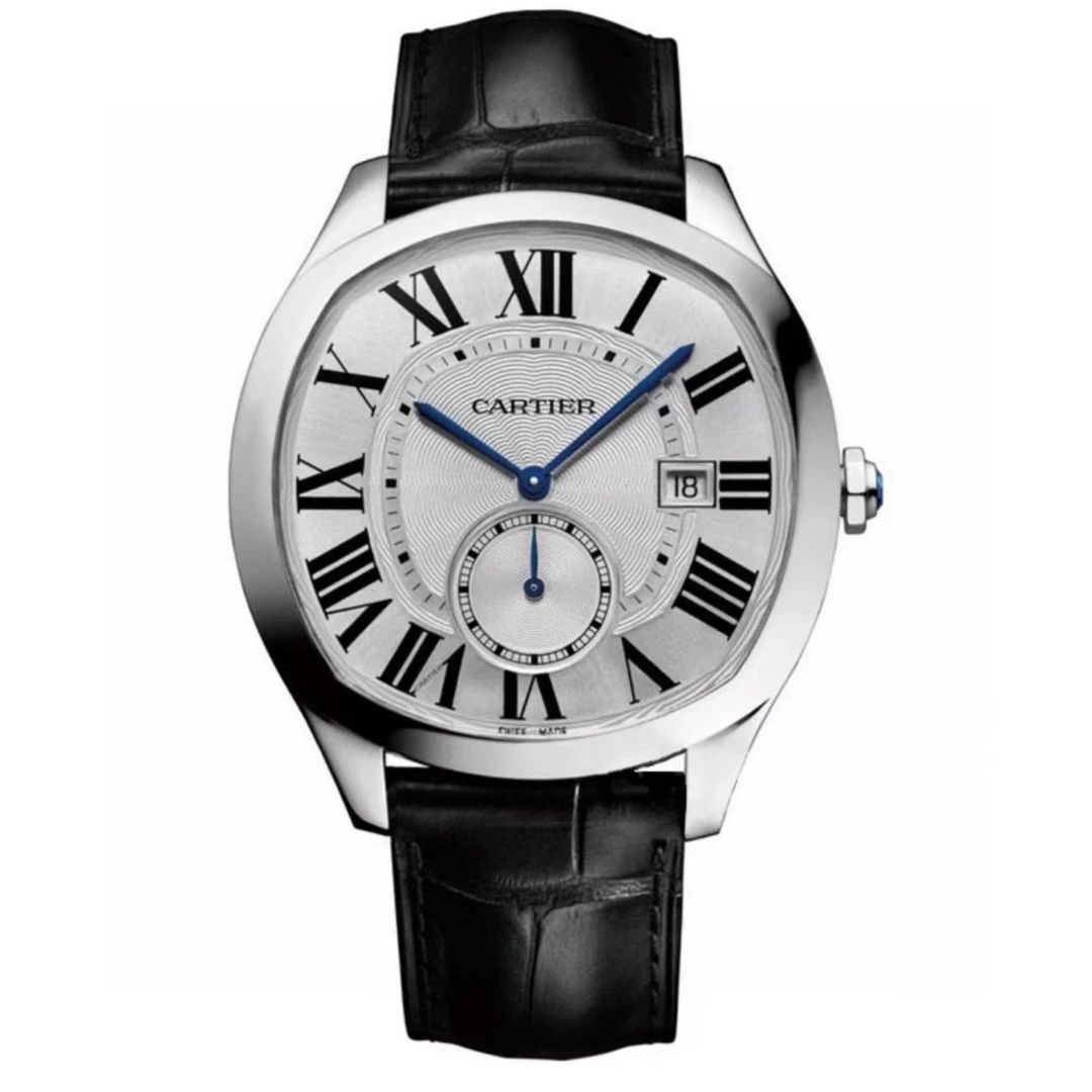 99新 Cartier/卡地亚 大卫WSNM0004 41*40精钢白盘 机械男士 单表