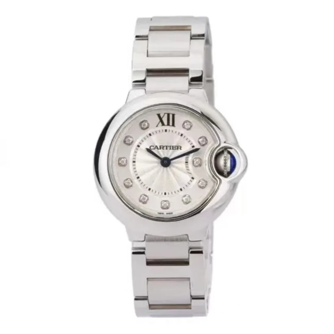 99新 Cartier/卡地亚 蓝气球WE902073 28钻刻女士石英时尚表 22年