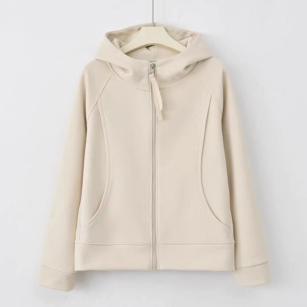 防风通勤拉链连帽卫衣外套秋冬新款显瘦长袖运动开衫上衣潮-24627