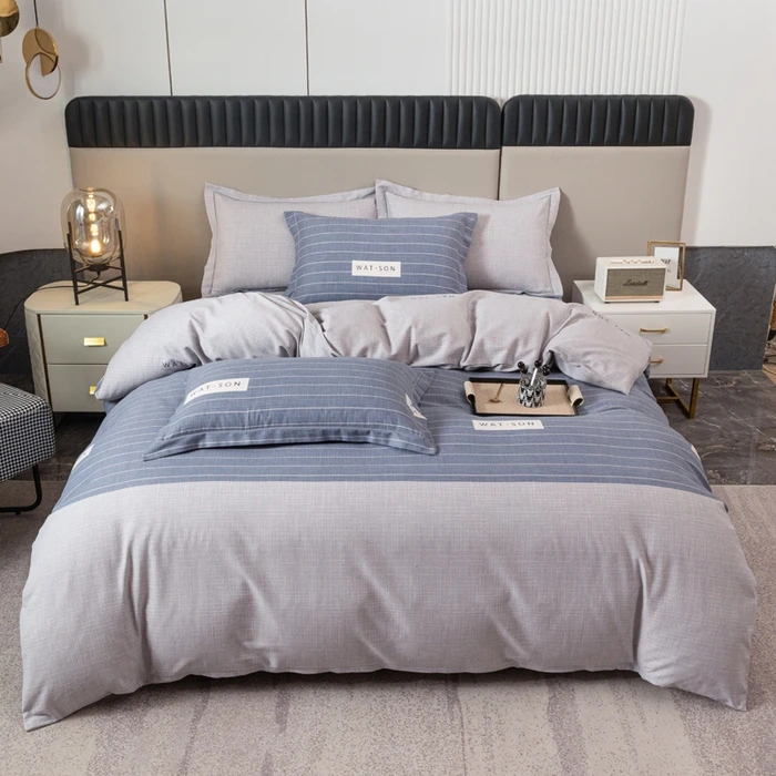 新款 全棉斜纹印花加厚单双人四件套高支高密柔软亲肤 床上用品