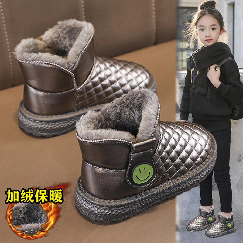 回力潮品女童防水雪地靴冬季女童运动鞋加绒保暖防寒棉鞋加厚冬鞋