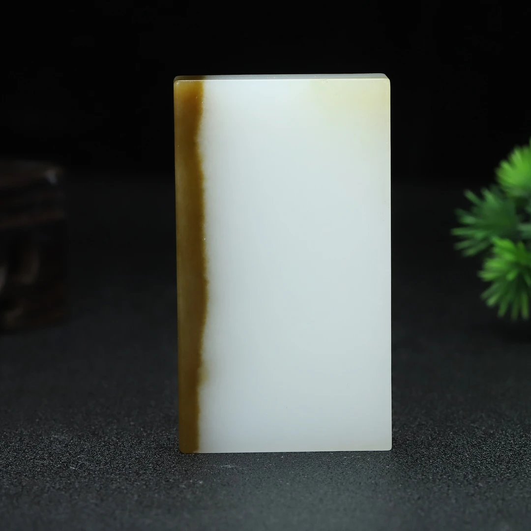 天然和田玉俄料糖白无事牌吊坠男士高端把玩收藏送礼包邮手把件