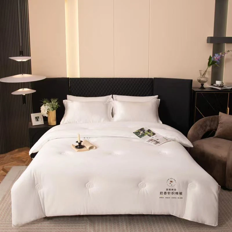 A类针织棉亲肤冬被春秋被原棉被单人太空被宿舍柔软奶香被子被芯
