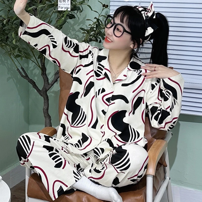 睡衣女新款2025年冬长袖春秋季网红爆款女士休闲可爱家居服两件套