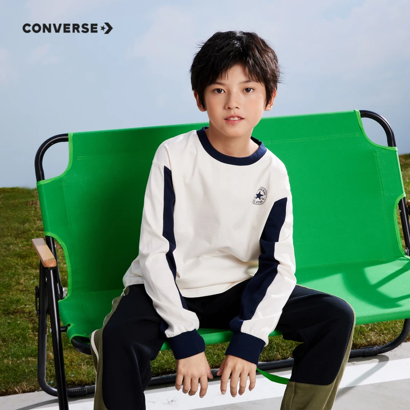 【童装旗舰】Converse 匡威儿童春秋休闲圆领长袖T恤CNVB-LK-D695