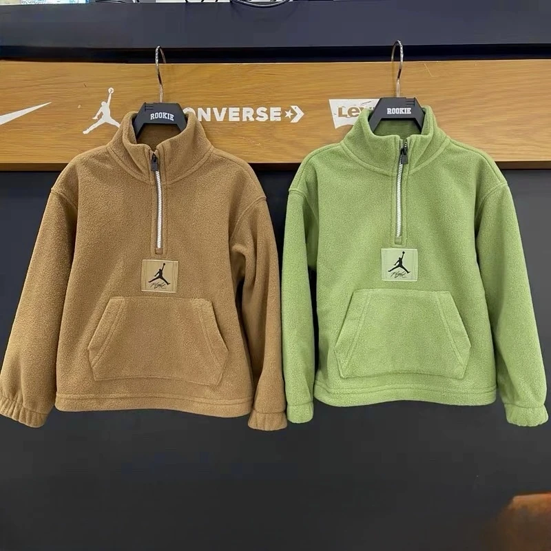AIR JORDAN童装男童女童时尚新品加绒套头无帽卫衣JDB-HZ-C865
