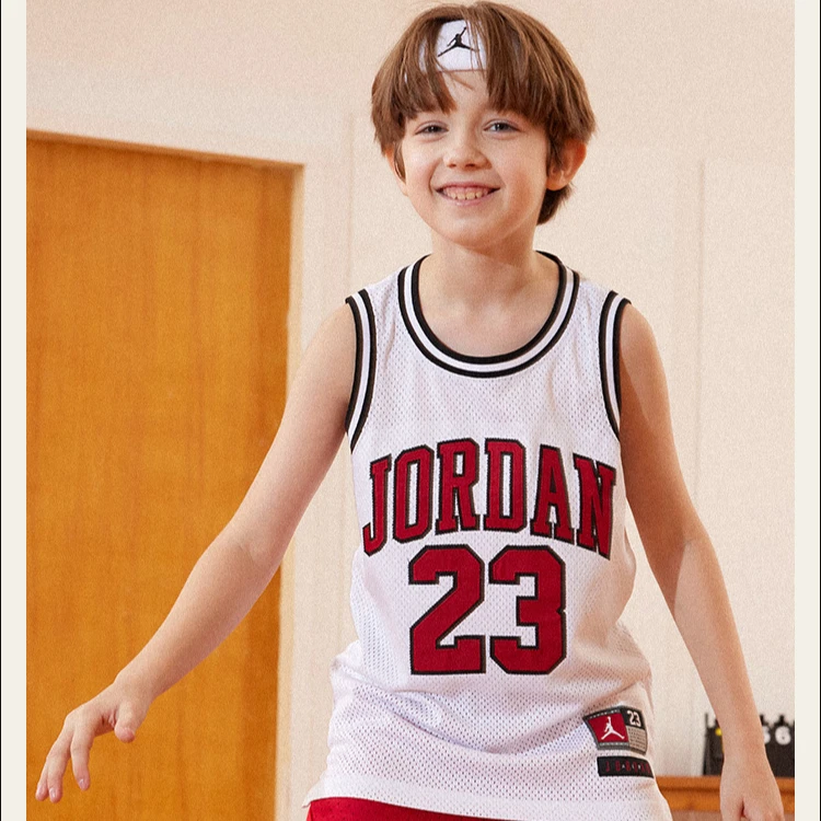 Air Jordan夏季休闲运动男童儿童装网眼篮球背心A773