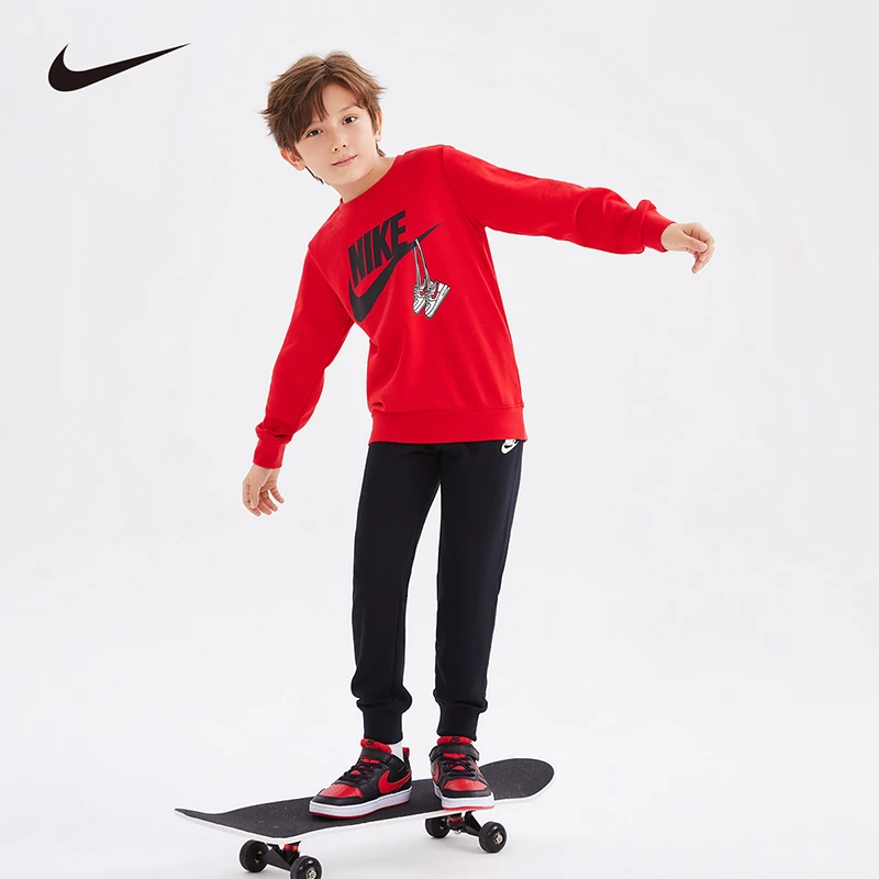 Nike/耐克童装儿童大童圆领长袖潮童春秋运动卫衣套装NKB-EE-J389