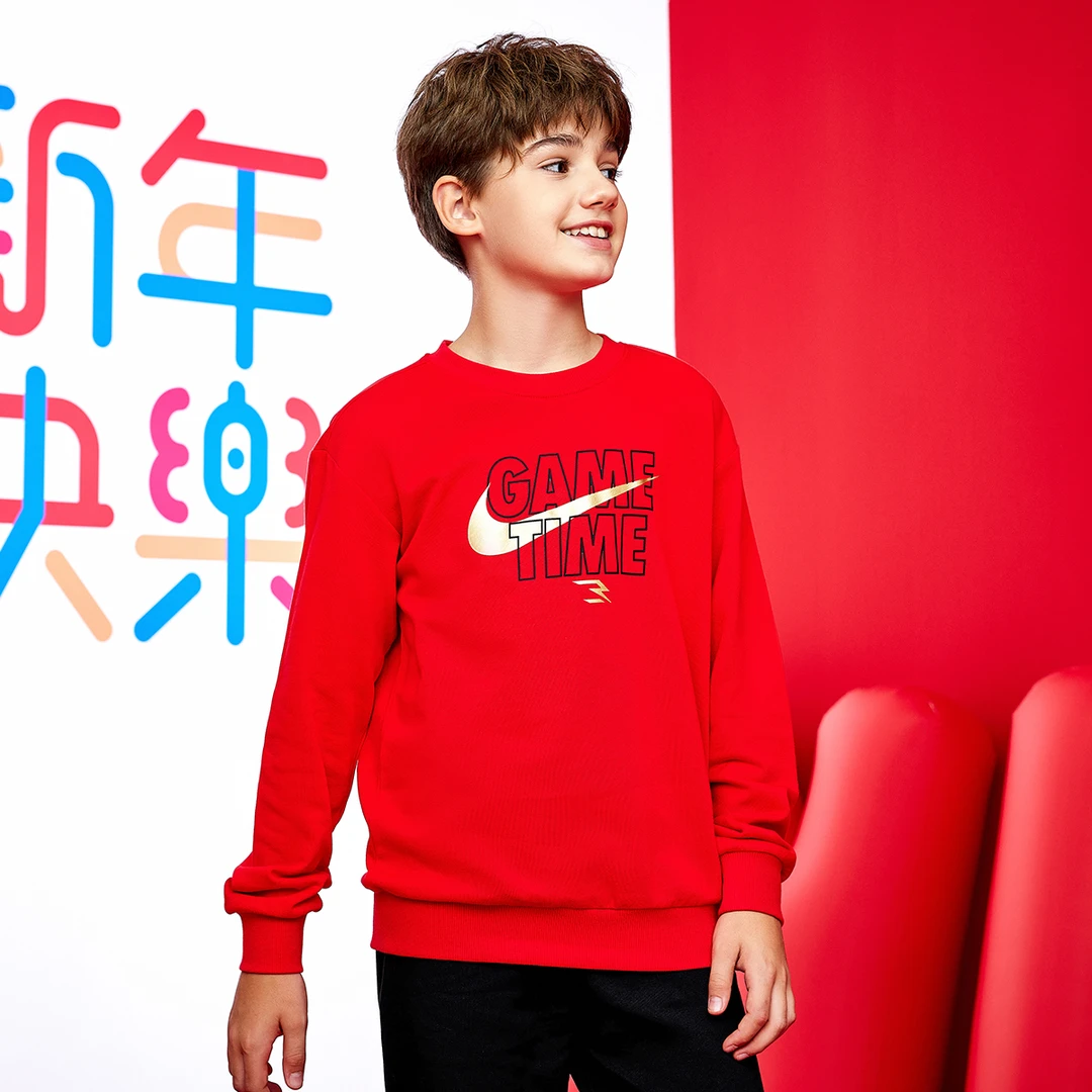 NIKE 3BRAND男女童装秋冬圆领印花卫衣RWN-FW-1229*