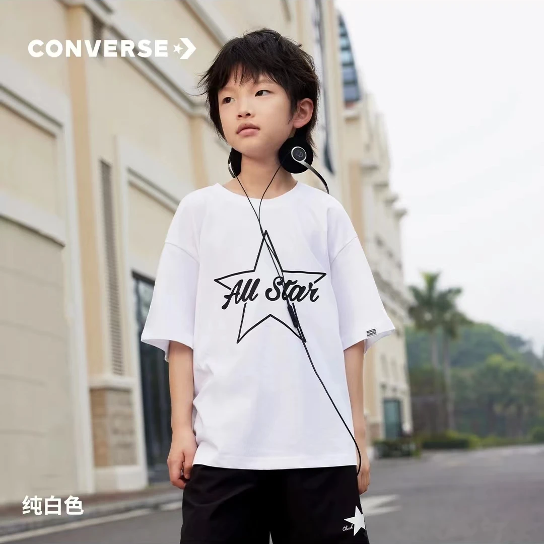 CONVERSE匡威童装男女童短袖夏季新款大童上衣T恤F784