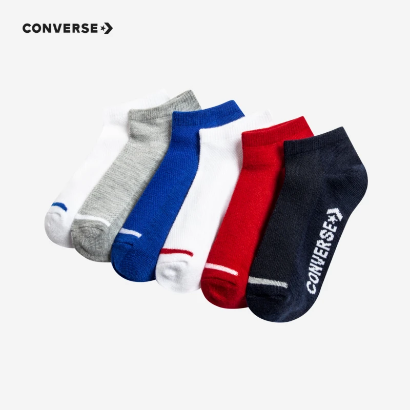 【童装旗舰】Converse 匡威男女童透气吸汗短袜6双装CHN-6N-0186