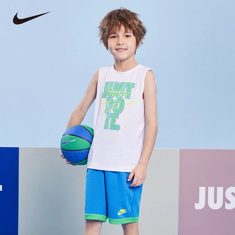 【童装旗舰】Nike 耐克夏季童装男童背心针织套装夏季NKB-KSG418
