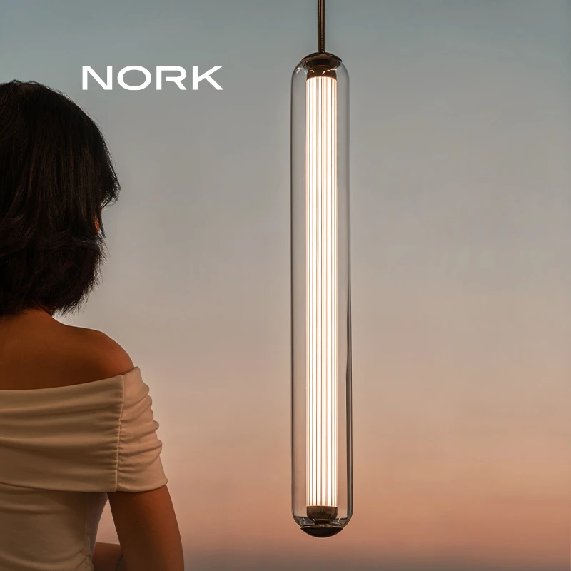 诺克雨落吊灯床头灯卧室餐厅灯玻璃灯吧台过道玄关吊线灯装饰氛围