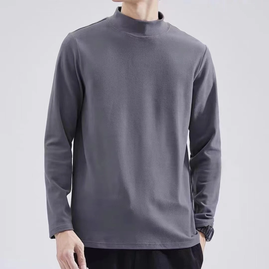 2024年春季新款长T恤百搭圆领保暖中领（颜色随机）