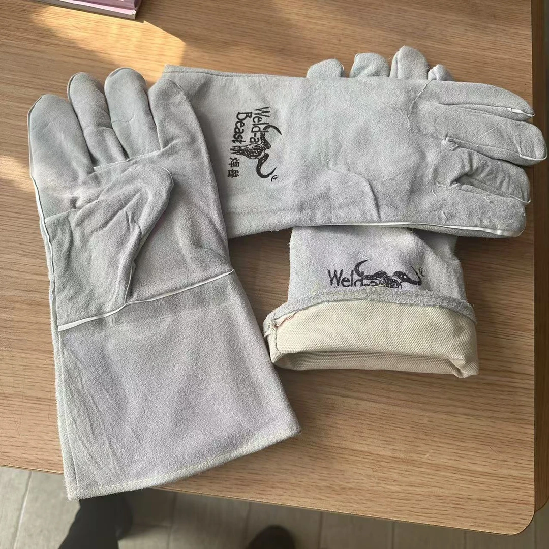 焊兽防火线电焊手套柔软短款长款加厚耐高温耐磨焊接双层防烫加绒