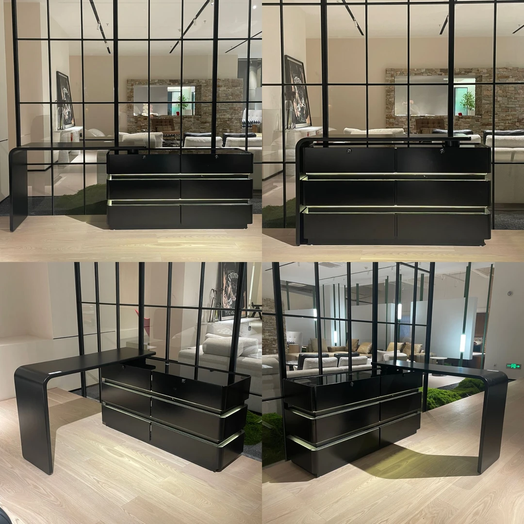 白灵【伊丽莎白妆台】带指纹锁简约风实木六斗柜妆台床尾柜化妆桌