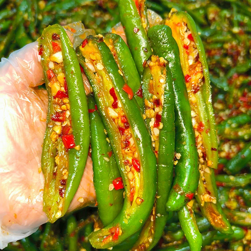 江西辣椒腌长青椒开胃菜新鲜菜青椒咸菜手工腌制辣椒酱速食下饭菜