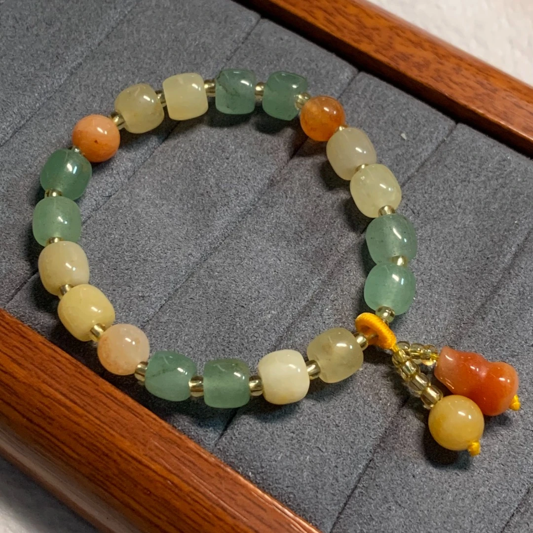 老型手串轻奢气质精美手工玉手串时尚百搭国风复古糖果色