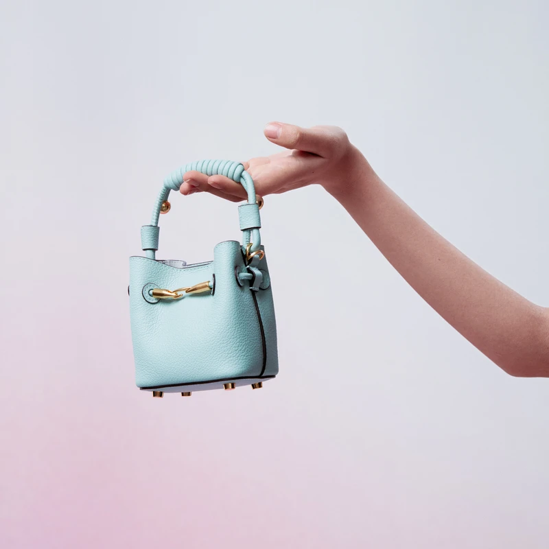 EP YAYING雅莹女包 福运编织水桶手袋迷你手提小包 新B009A