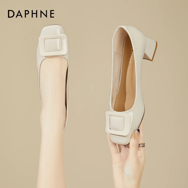 达芙妮高跟鞋女夏季2024新款夏季2024新款一脚蹬配旗袍女士单鞋女