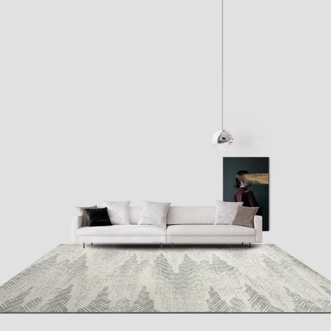 【寻川】现代五防客厅茶几家用地毯松弛感简约线条轻奢抽象耐脏加厚