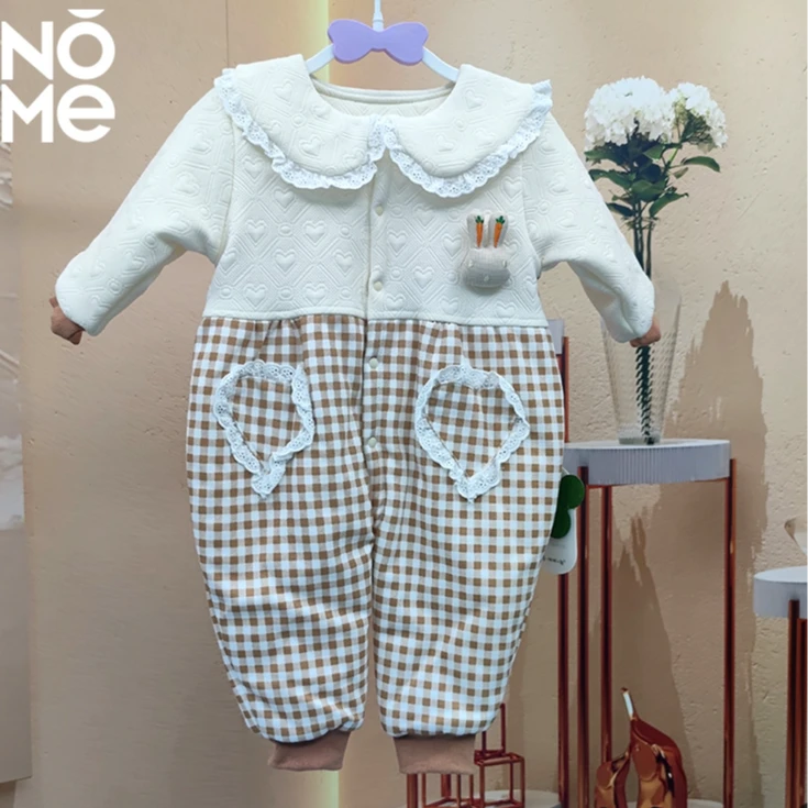 N23404+406婴儿冬季衣服儿童加棉连体衣宝宝秋冬款衣服