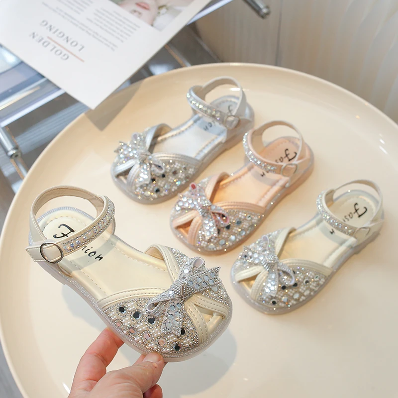 女童凉鞋公主款2024新款夏季儿童鞋子女孩水晶爆款女宝宝洋气软底