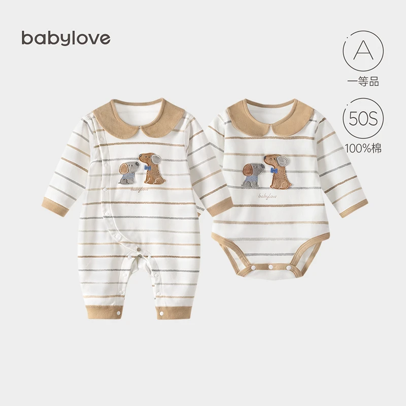 【Happy Go】babylove婴儿连体衣春秋长袖纯棉新生儿可爱超萌保暖