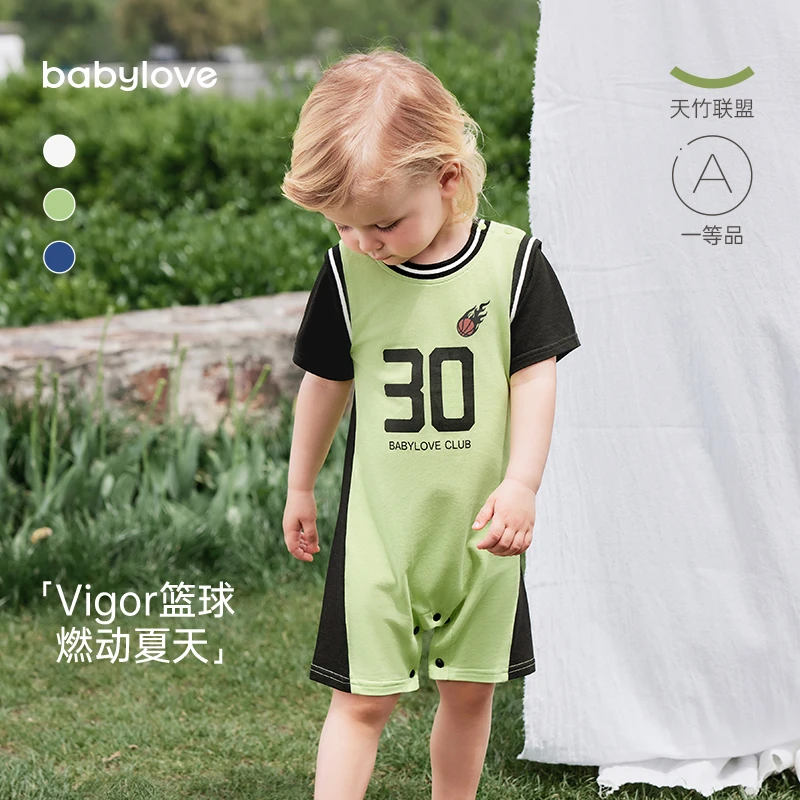 【清仓捡漏】babylove婴儿连体衣夏季薄款宝宝衣服运动休闲