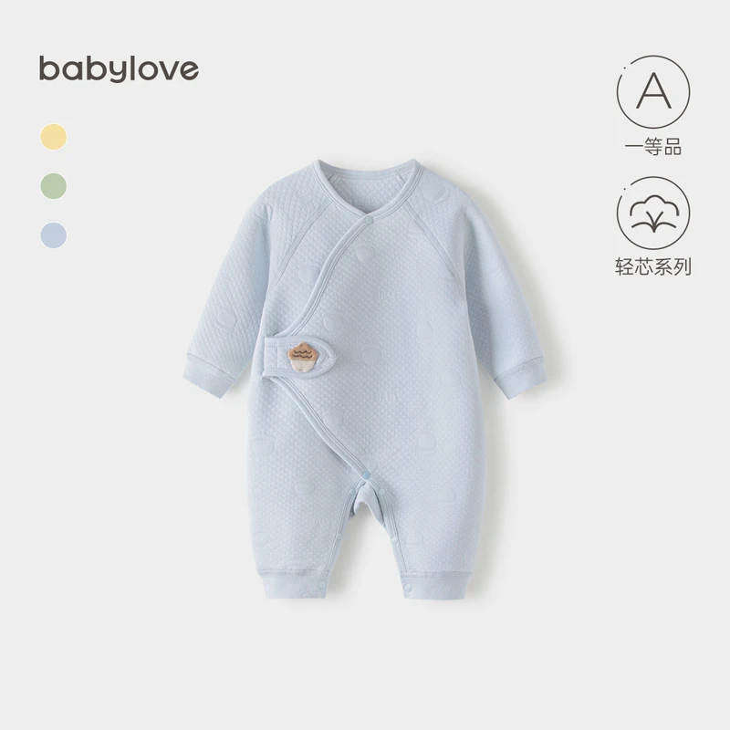 【暖暖橡果】babylove婴儿连体衣春秋夹棉新生儿初生宝宝加棉保暖