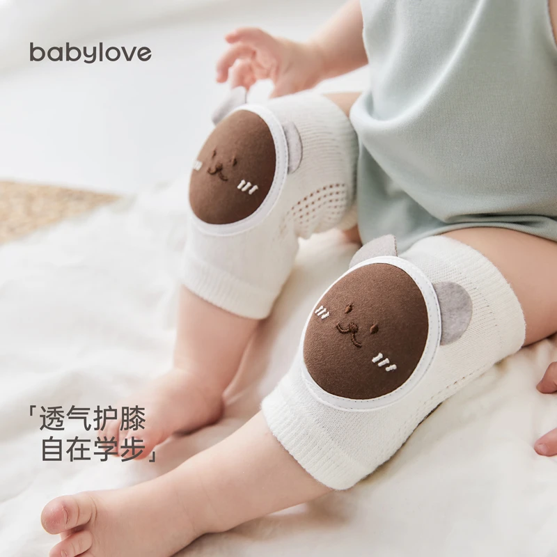 babylove婴儿护膝护腿护具膝盖爬行护垫夏季薄款宝宝学步防摔神器