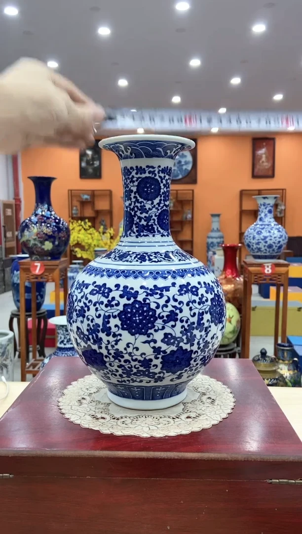 【闪购商品】瓷摆件小号青花赏瓶