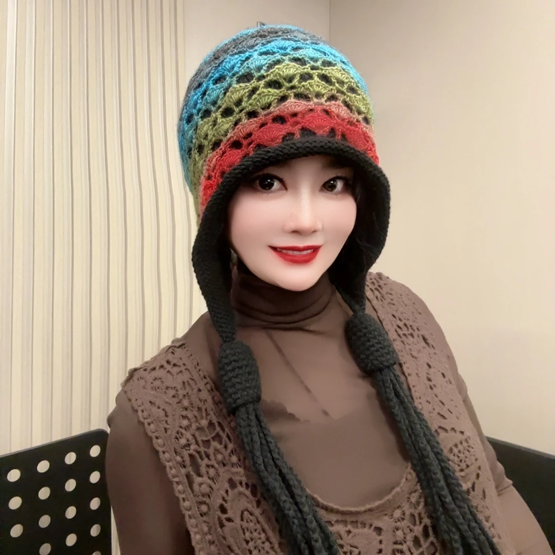 民族风灯笼穗帽（贝壳扣）