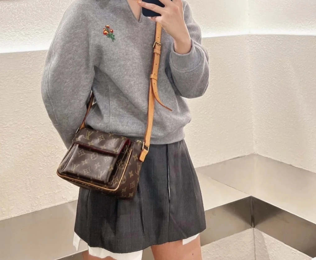 95新 LouisVuitton/路易威登 老花豆腐斜挎包（全原）