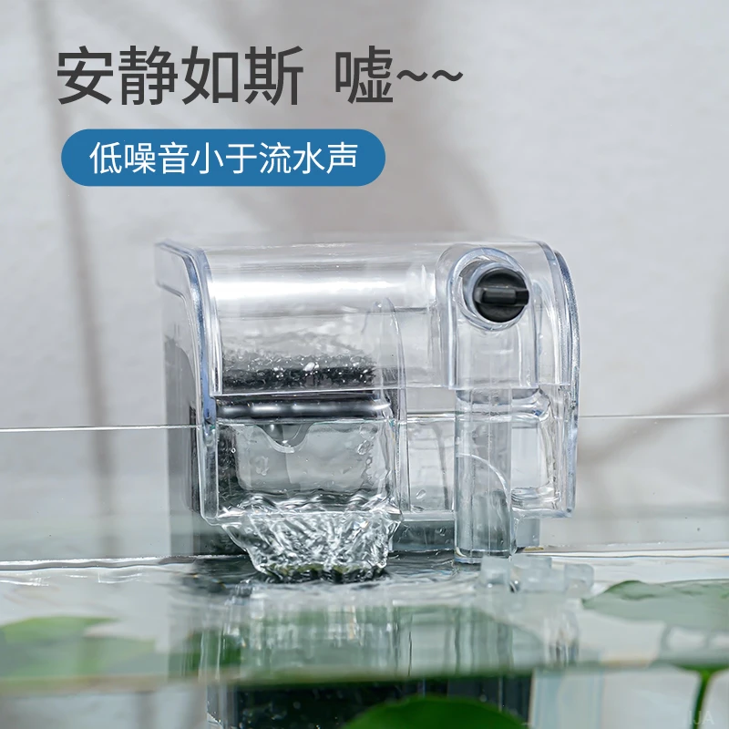 迷你usb过滤器循环系统瀑布水壁挂三合一鱼缸过滤器小型过滤泵