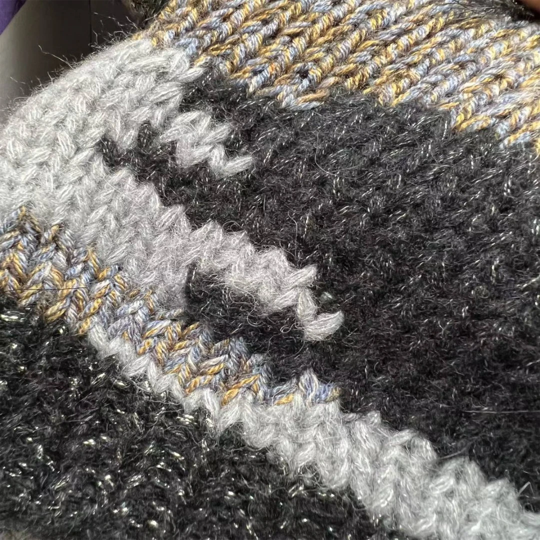 情侣款迷彩马海套头毛衣DIY材料包