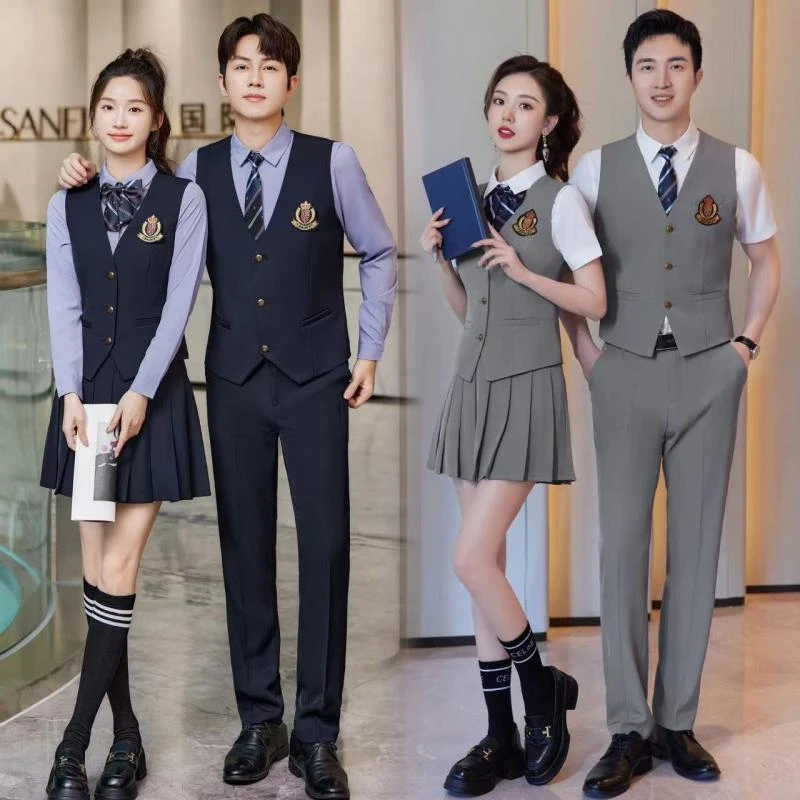 男女职业装工装马甲套装酒吧ktv台球电竞俱乐部前台服务员工作服