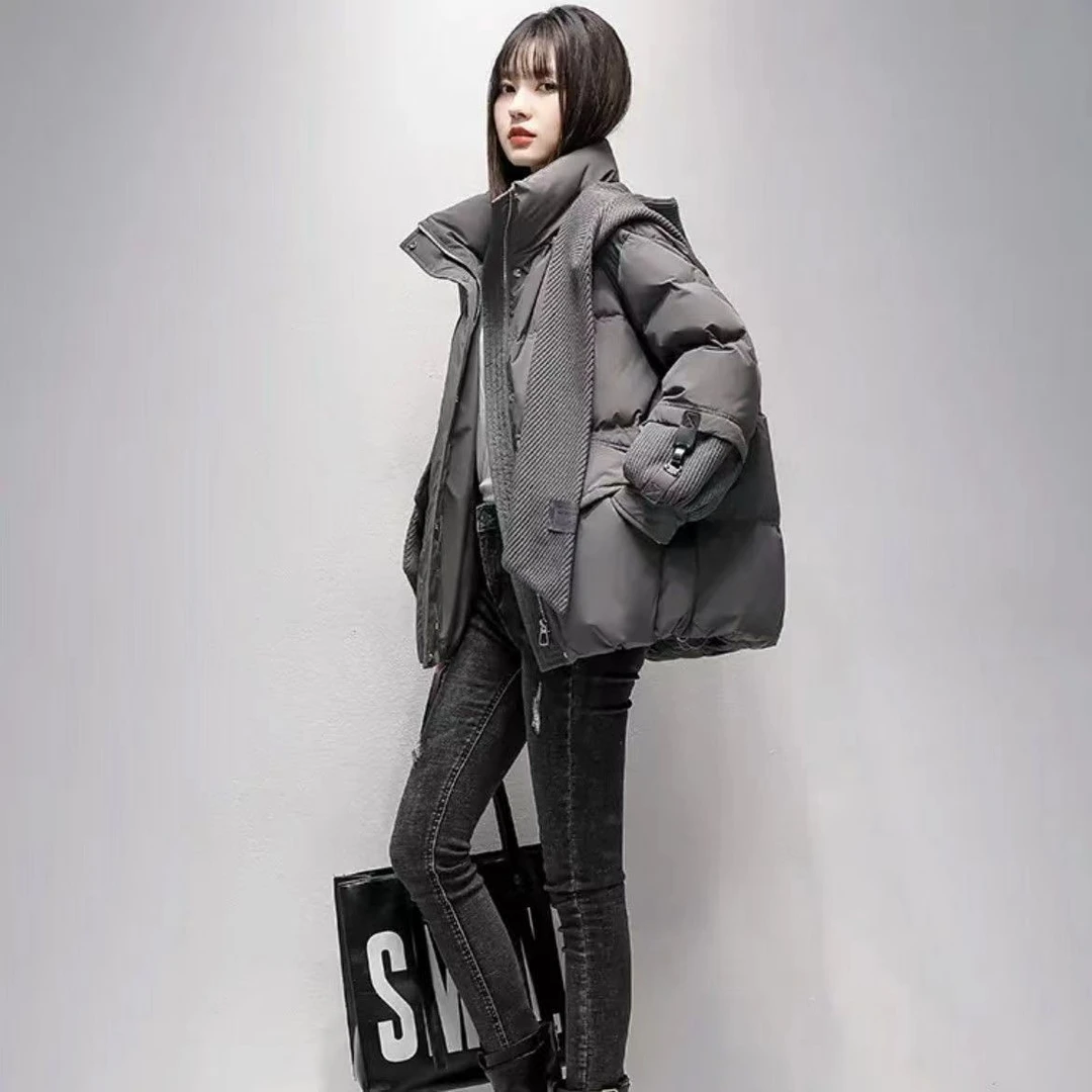 鸭鸭羽绒服女2023冬季新短款小个子款学生外套羽绒保暖羽时尚休闲