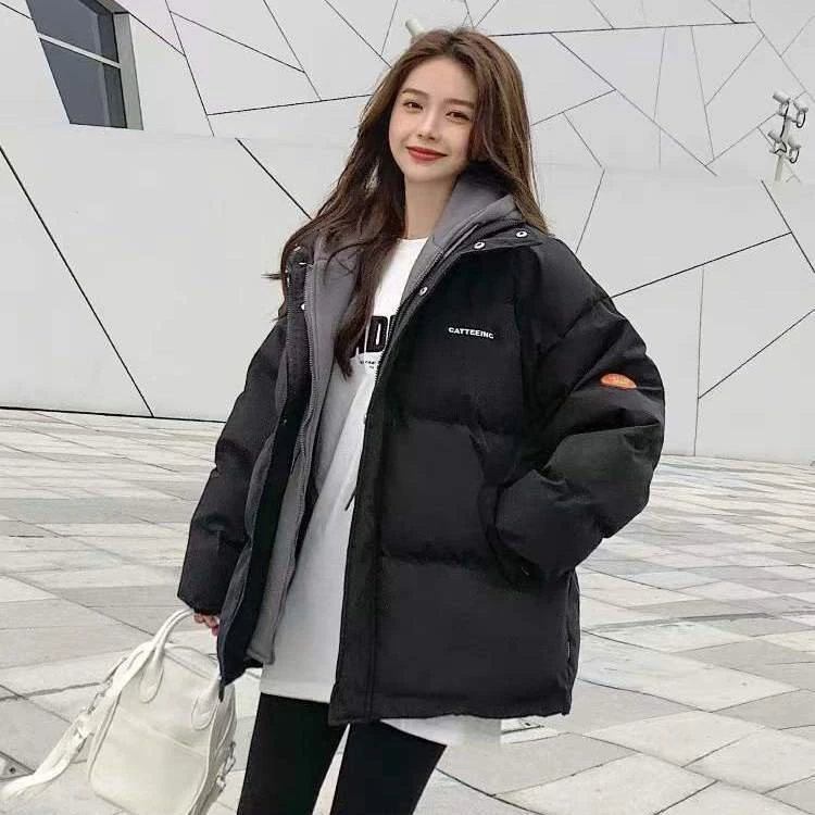 鸭鸭羽绒服少女冬装2023年新款初中高中学生时尚短款假两件保暖