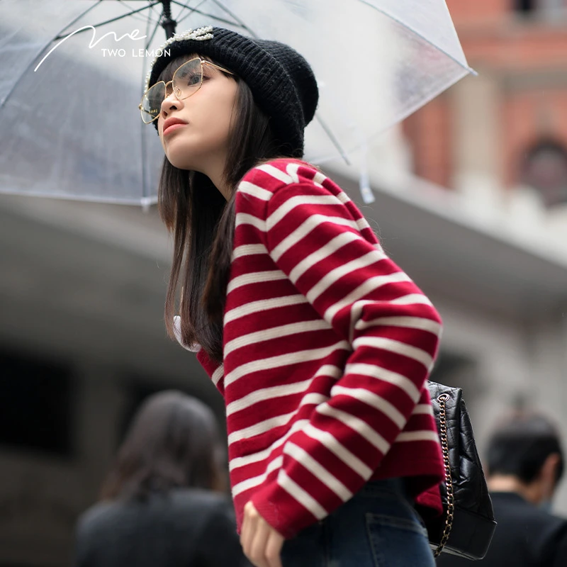 凯哥福利【条纹】条纹针织开衫2022101013