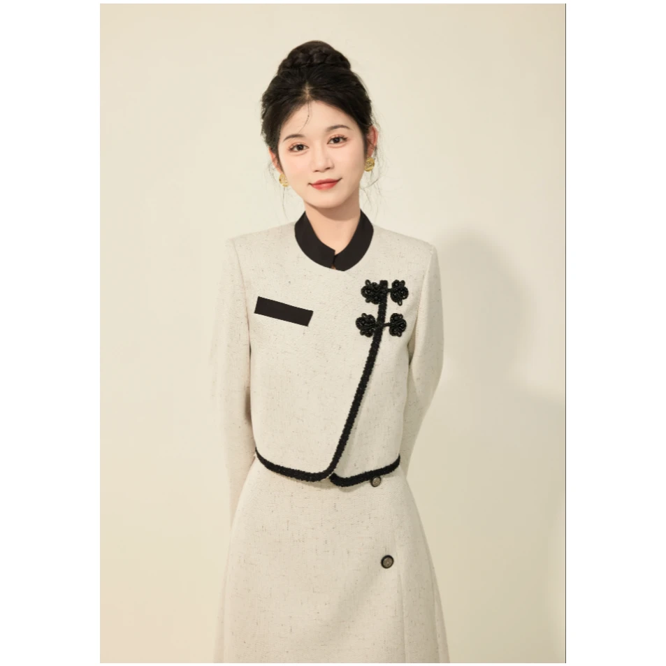 SHAOE清仓专场【清平乐】新中式小香风半身裙两件套S2023081604