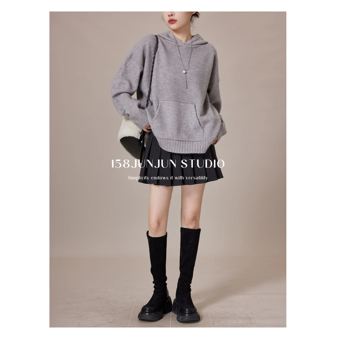 凯哥福利【口袋卫衣】时尚休闲连帽针织毛衣J2023102313