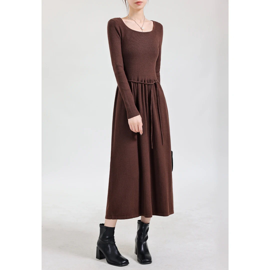 SHAOE清仓专场【温柔私语】连衣裙女秋中长款A字裙S2023100602