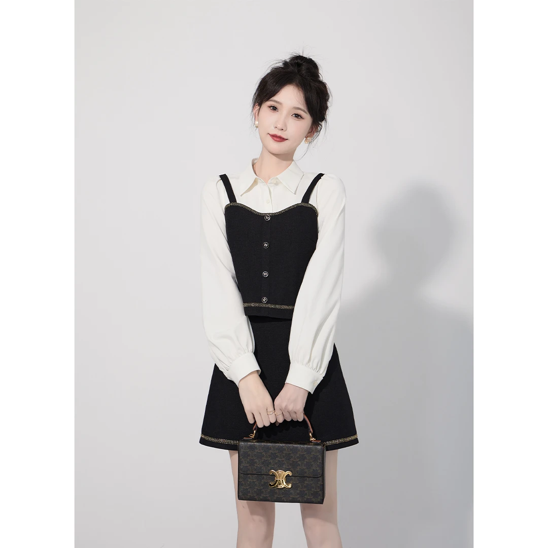 SHAOE清仓专场【白雪新叶】套装女上衣半身裙两件套S2023071507