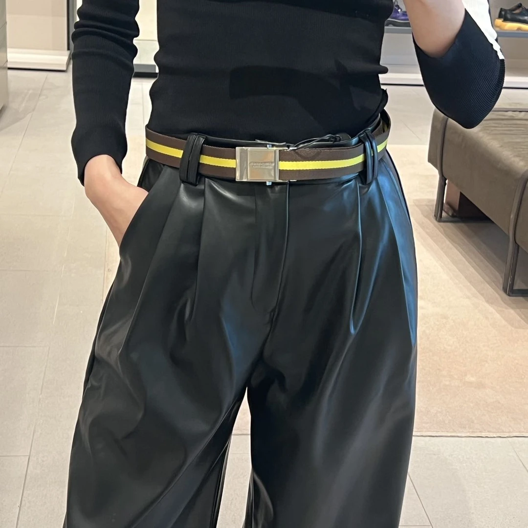 全新未使用 BOTTEGA VENETA/葆蝶家 /Angela/男女同款帆布腰带