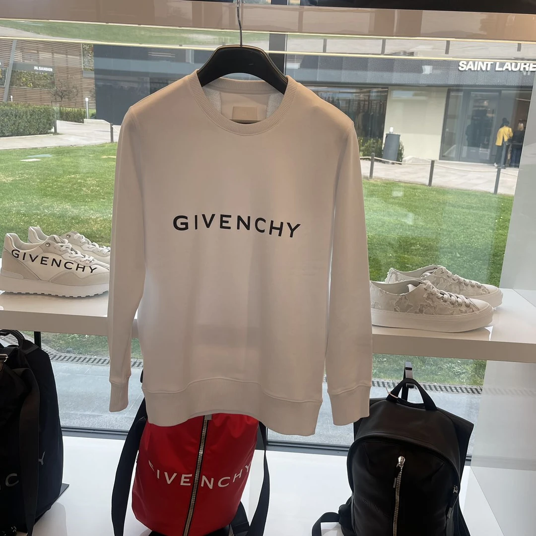 全新未使用 Givenchy/纪梵希 /七七/男士白色套头卫衣