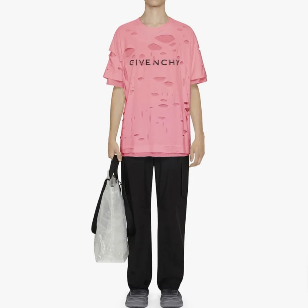 全新未使用 Givenchy/纪梵希 /七七/破洞短袖