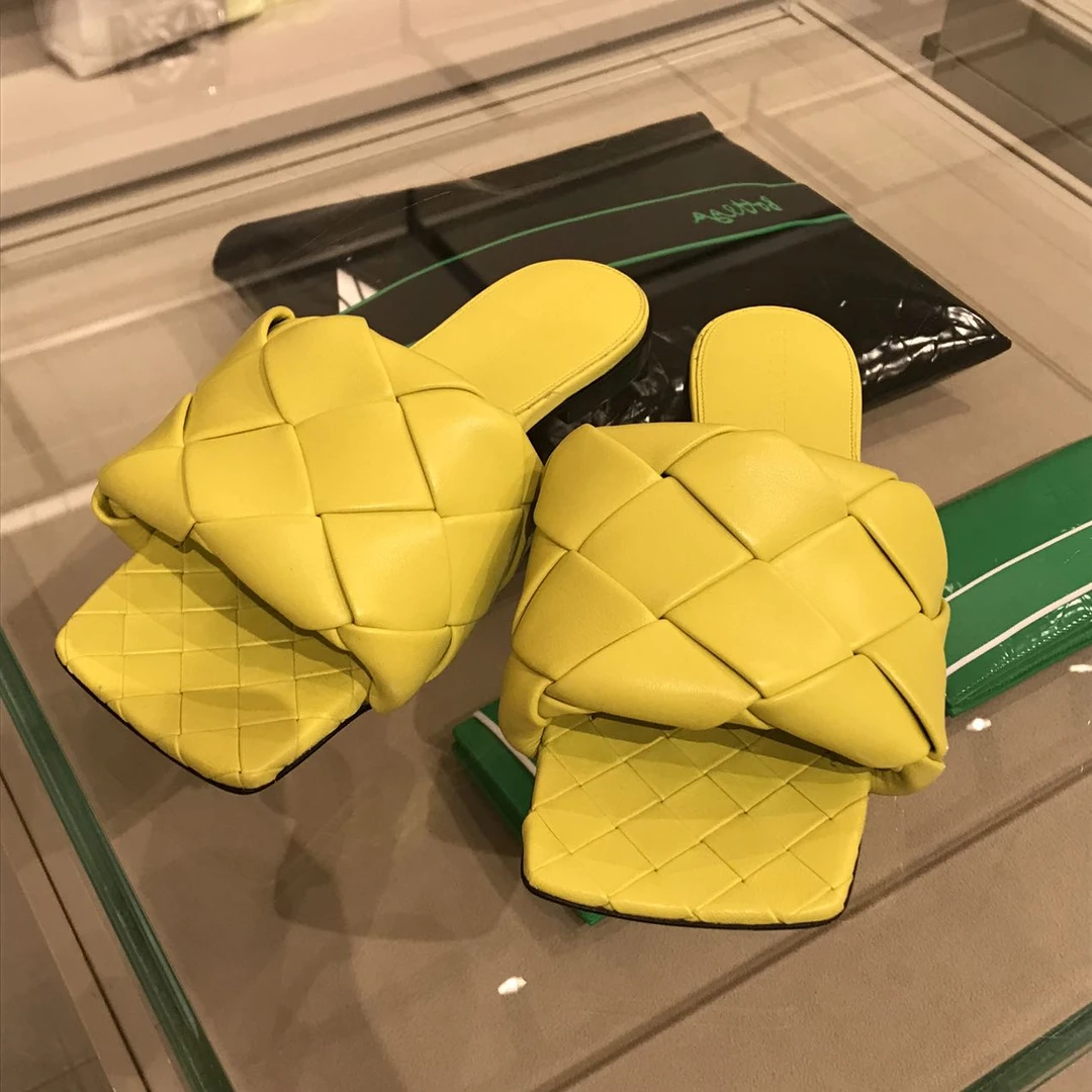 全新未使用 BOTTEGA VENETA/葆蝶家 /编织拖鞋